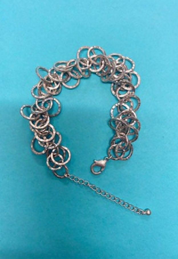 Vintage Silver Circle Bracelet