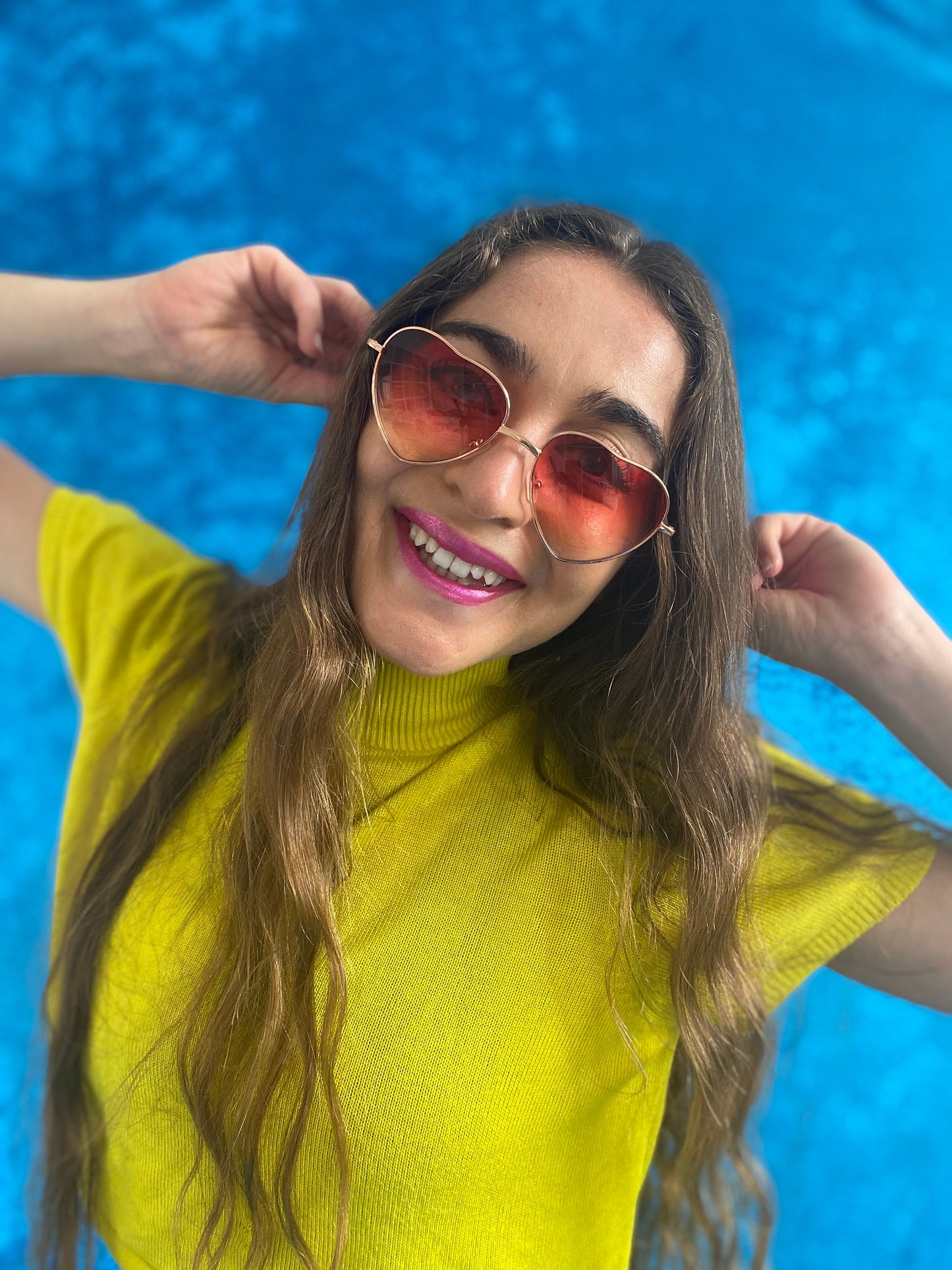 Ombre Love Heart Sunglasses