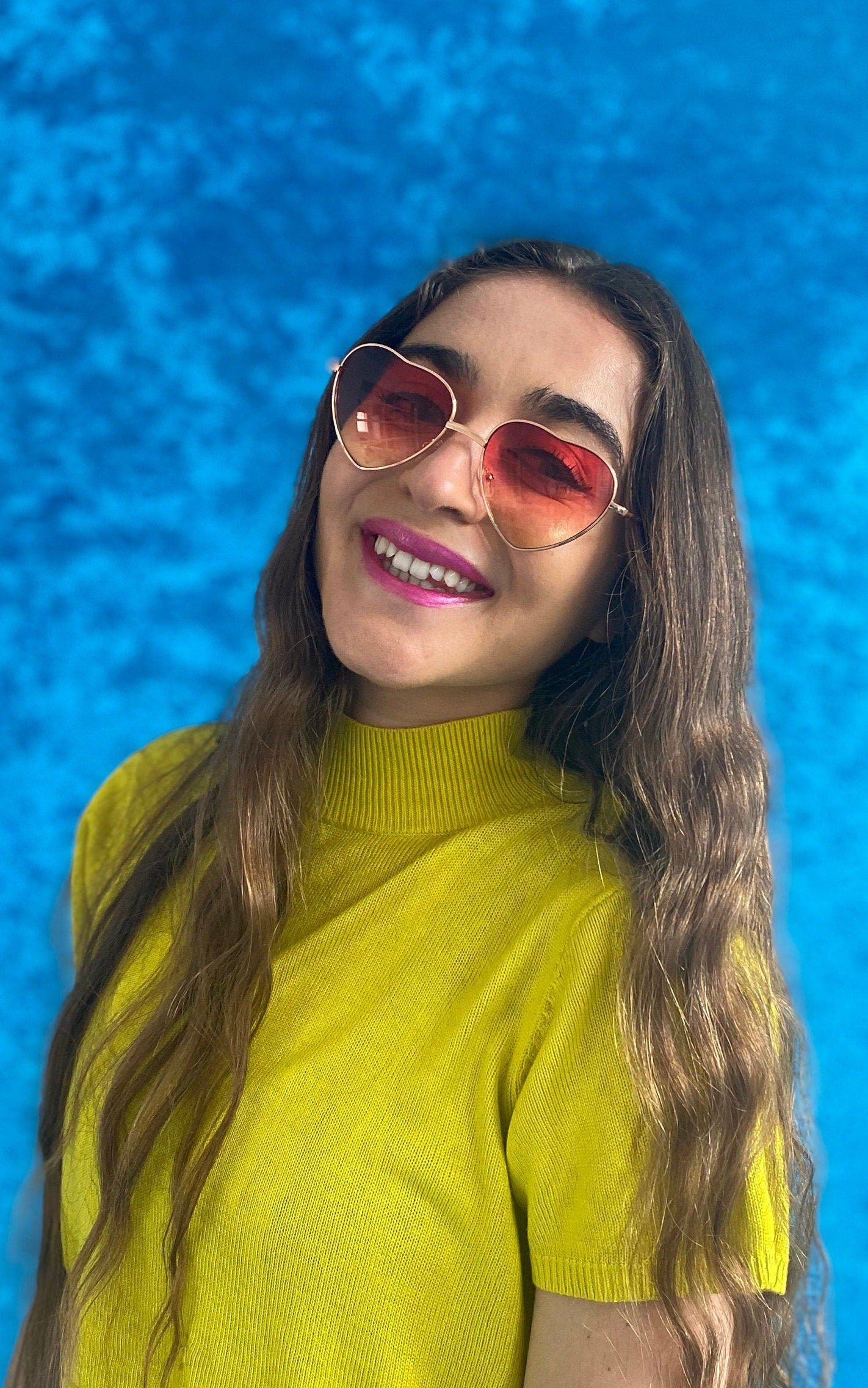 Ombre Love Heart Sunglasses