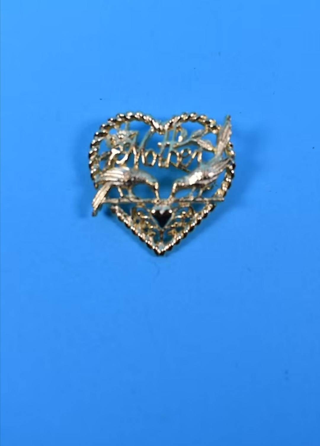 Vintage Gold Plated Mother Brooch