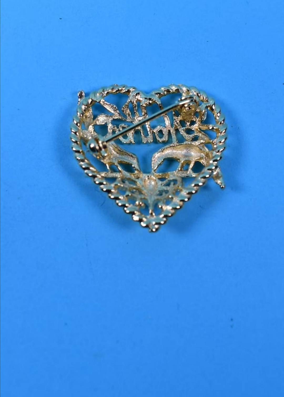 Vintage Gold Plated Mother Brooch