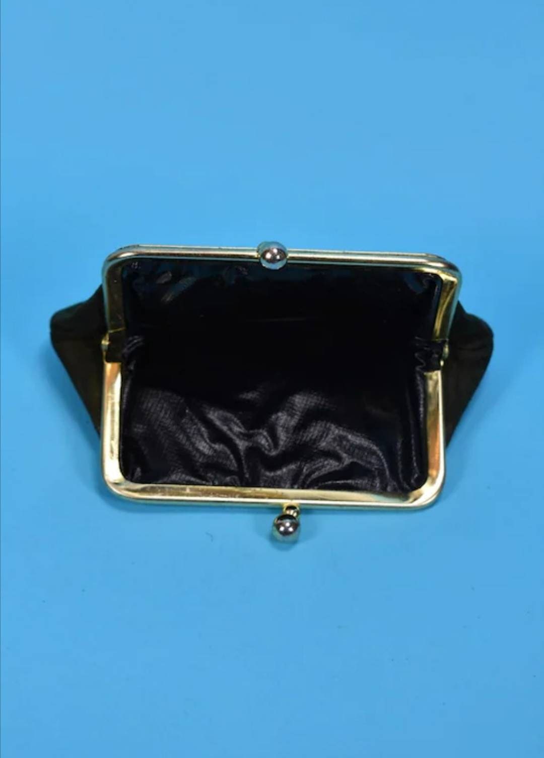 Vintage Mini Black Suede Purse