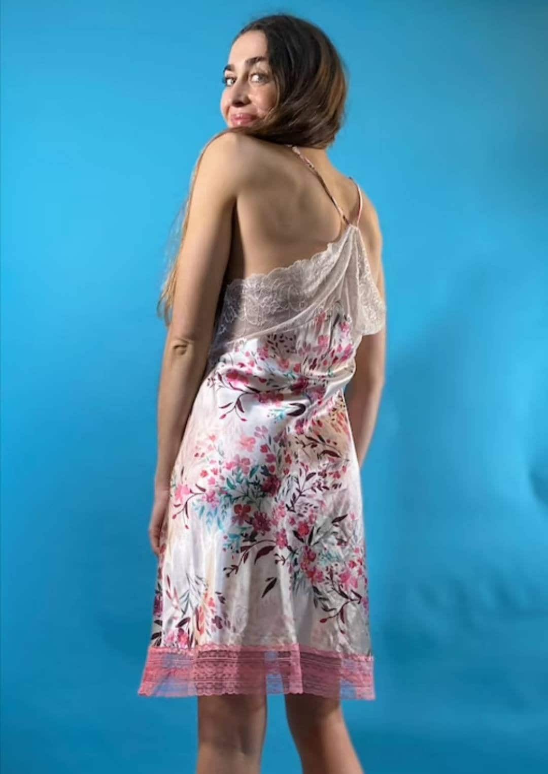 Vintage Y2K Floral Slip Dress.