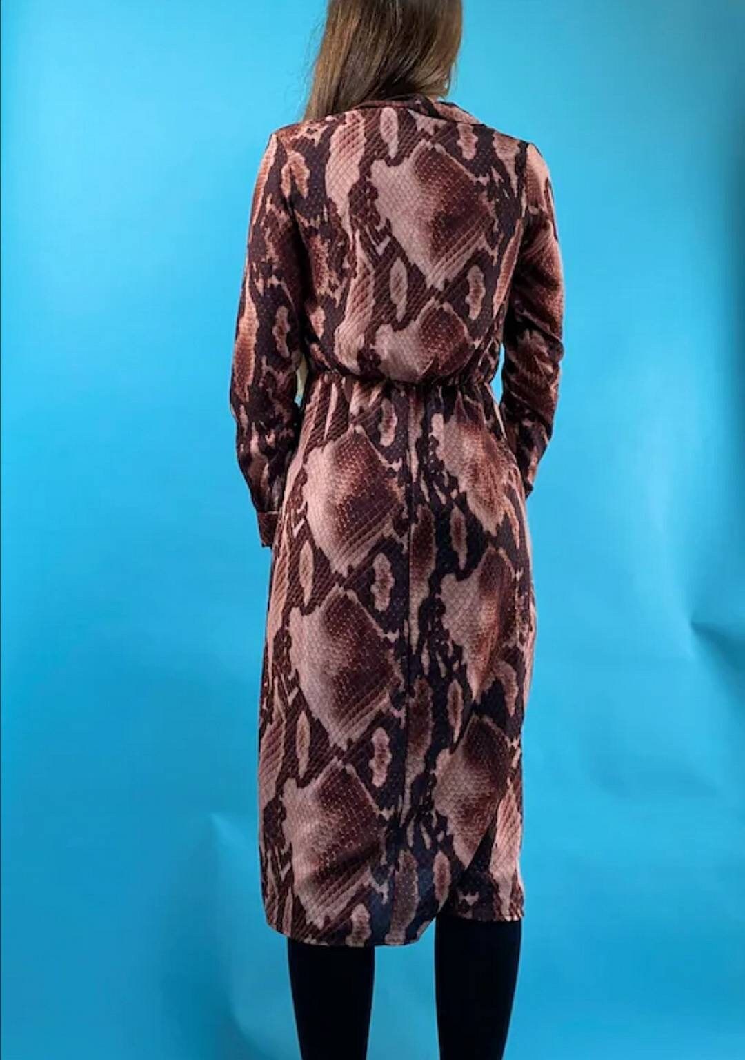 Y2K Snakeskin Print Dress.