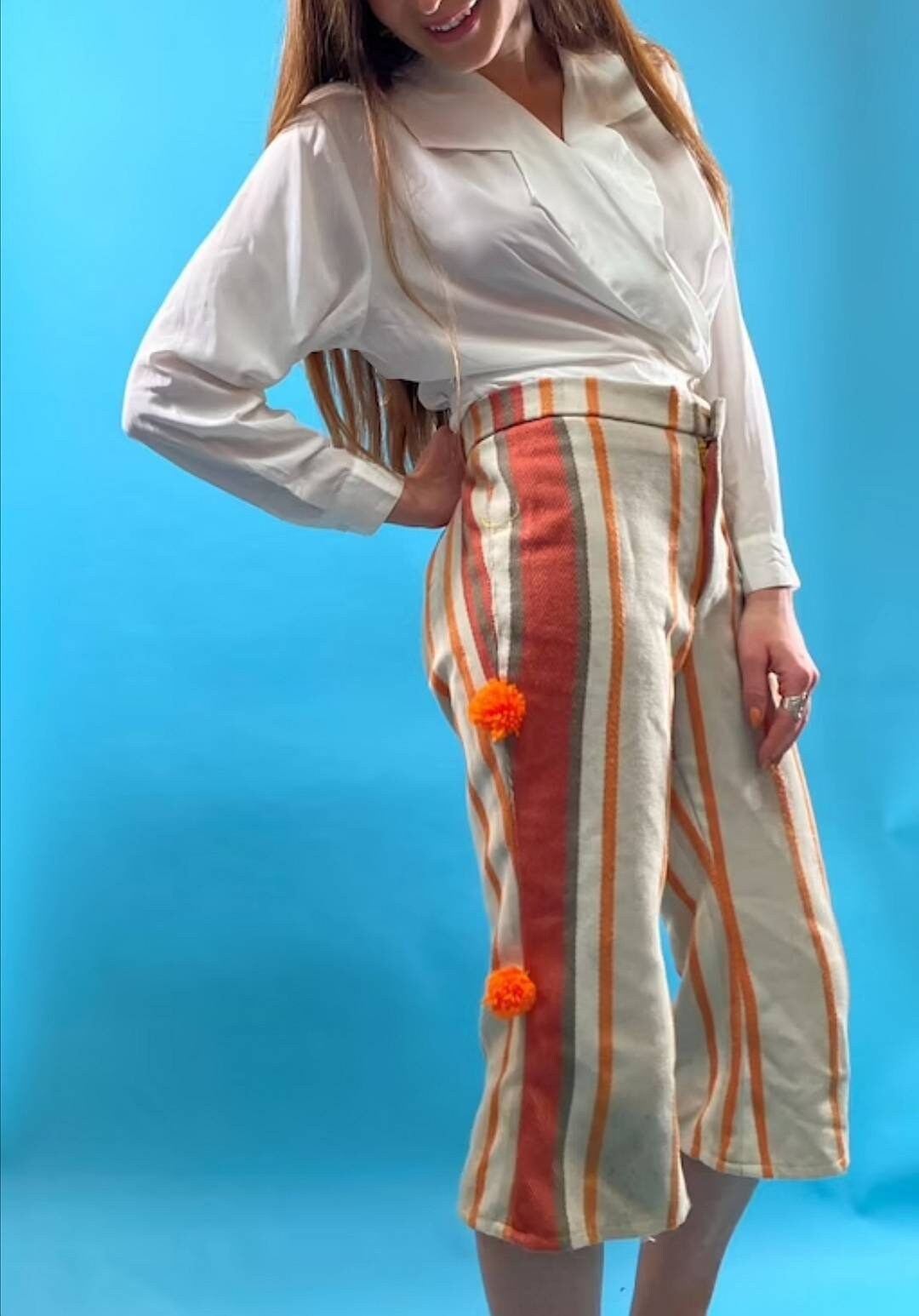 Vintage Revival 1970s Pom Pom Trousers.