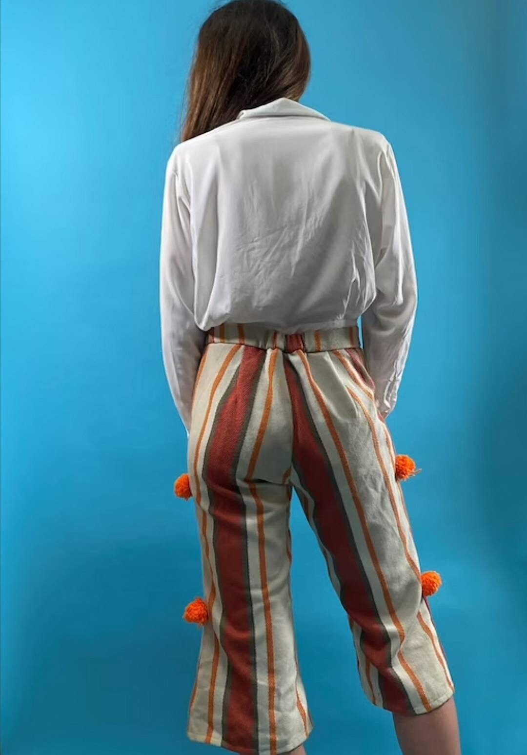 Vintage Revival 1970s Pom Pom Trousers.