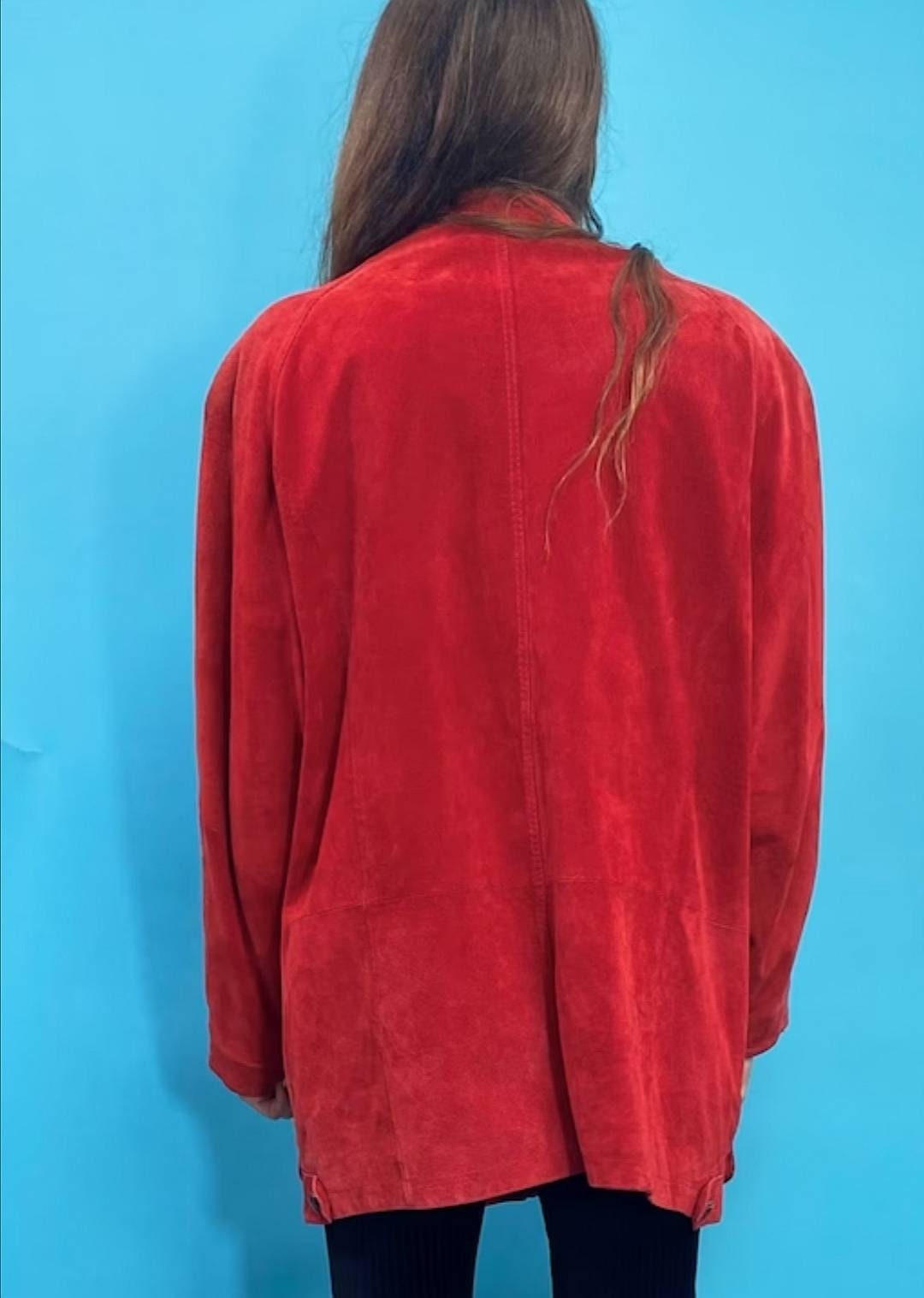 Vintage Red Suede Jacket.