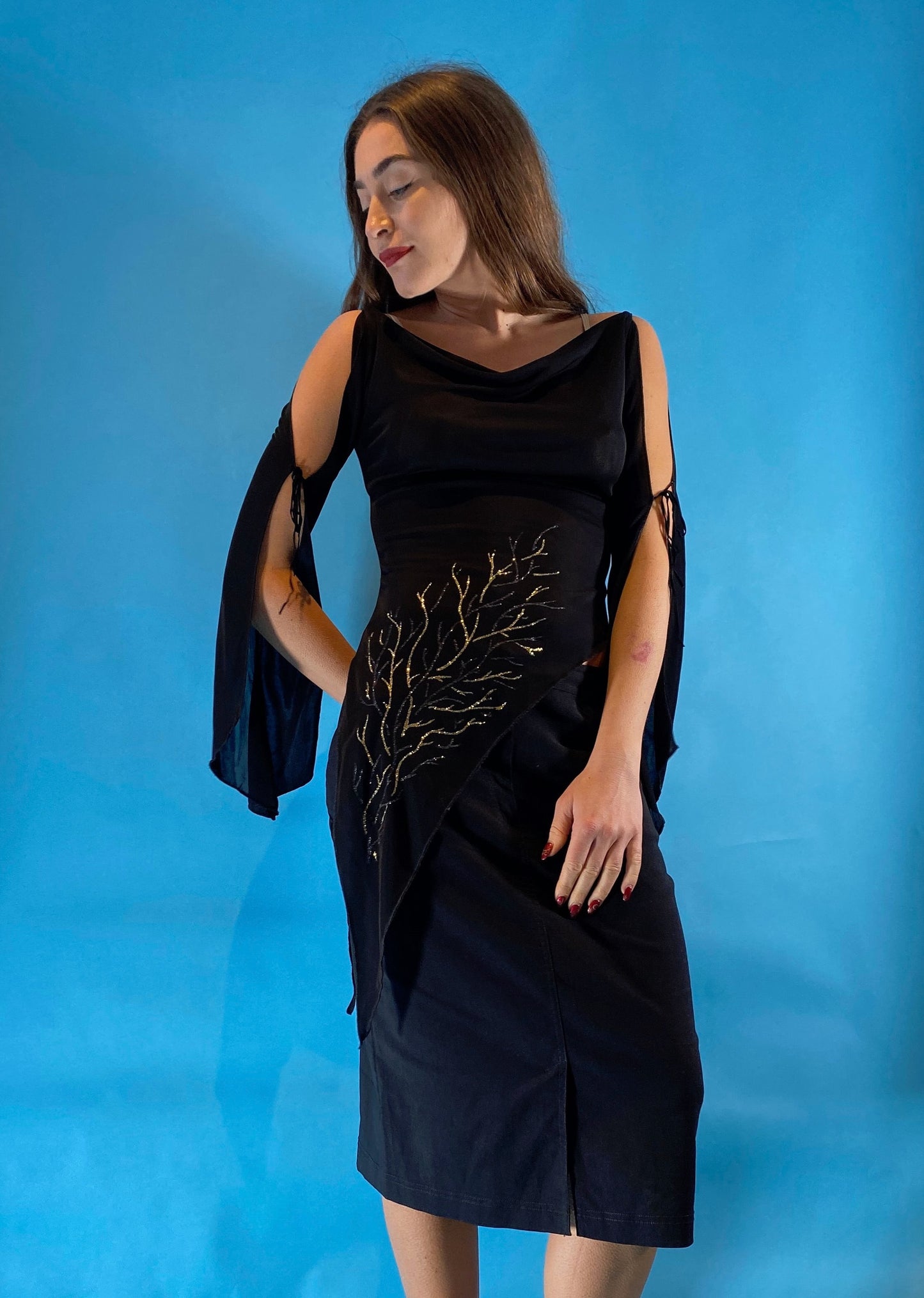 Y2K Black Lace Top.