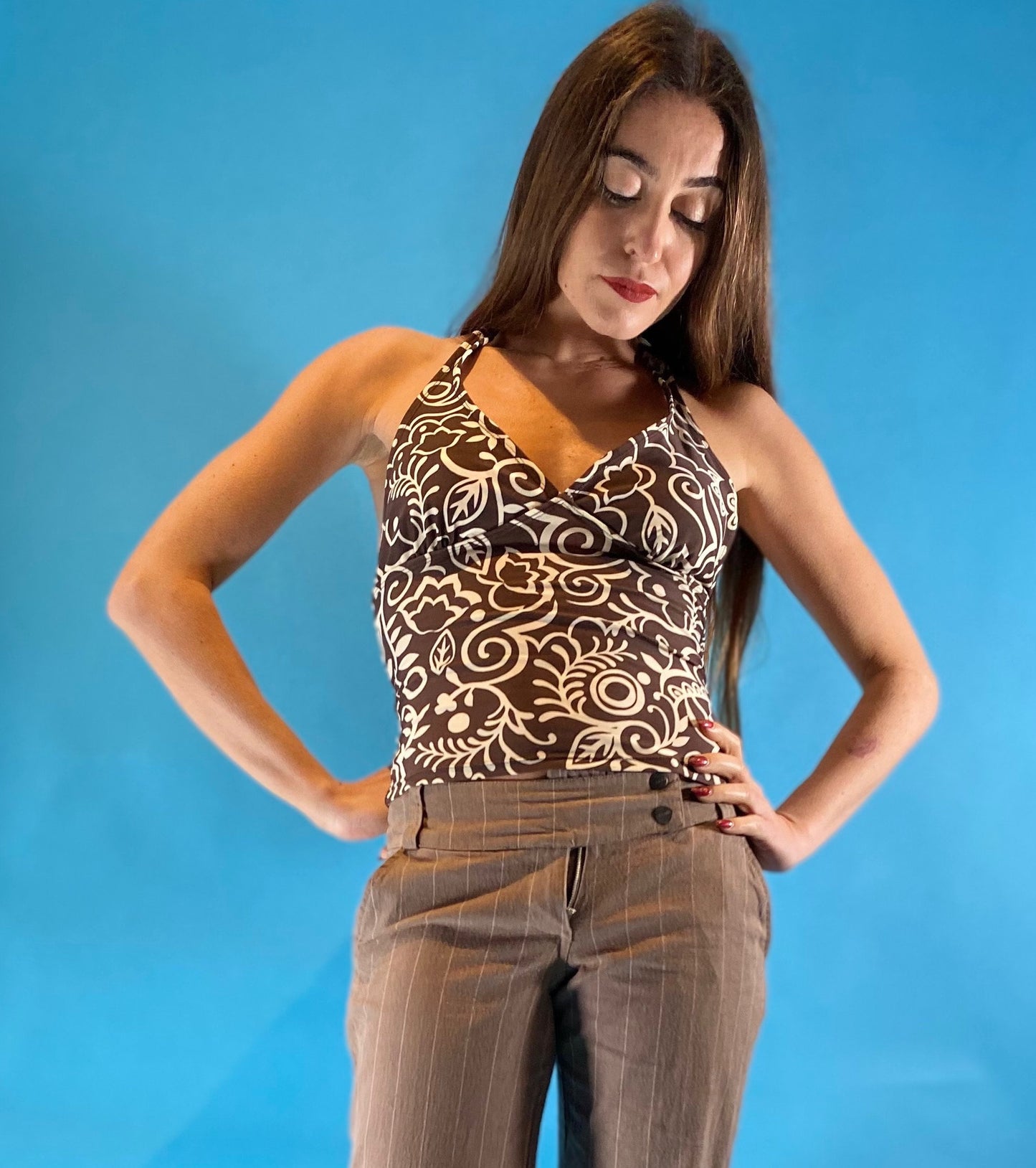 Y2k Vintage Halterneck Top.