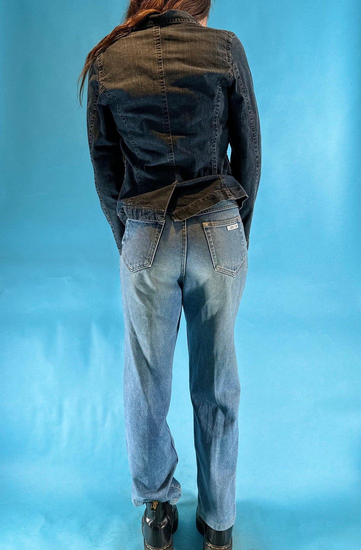 Vintage 1990s Y2K Calvin Klein Straight Leg Mid Rise Denim Jeans.