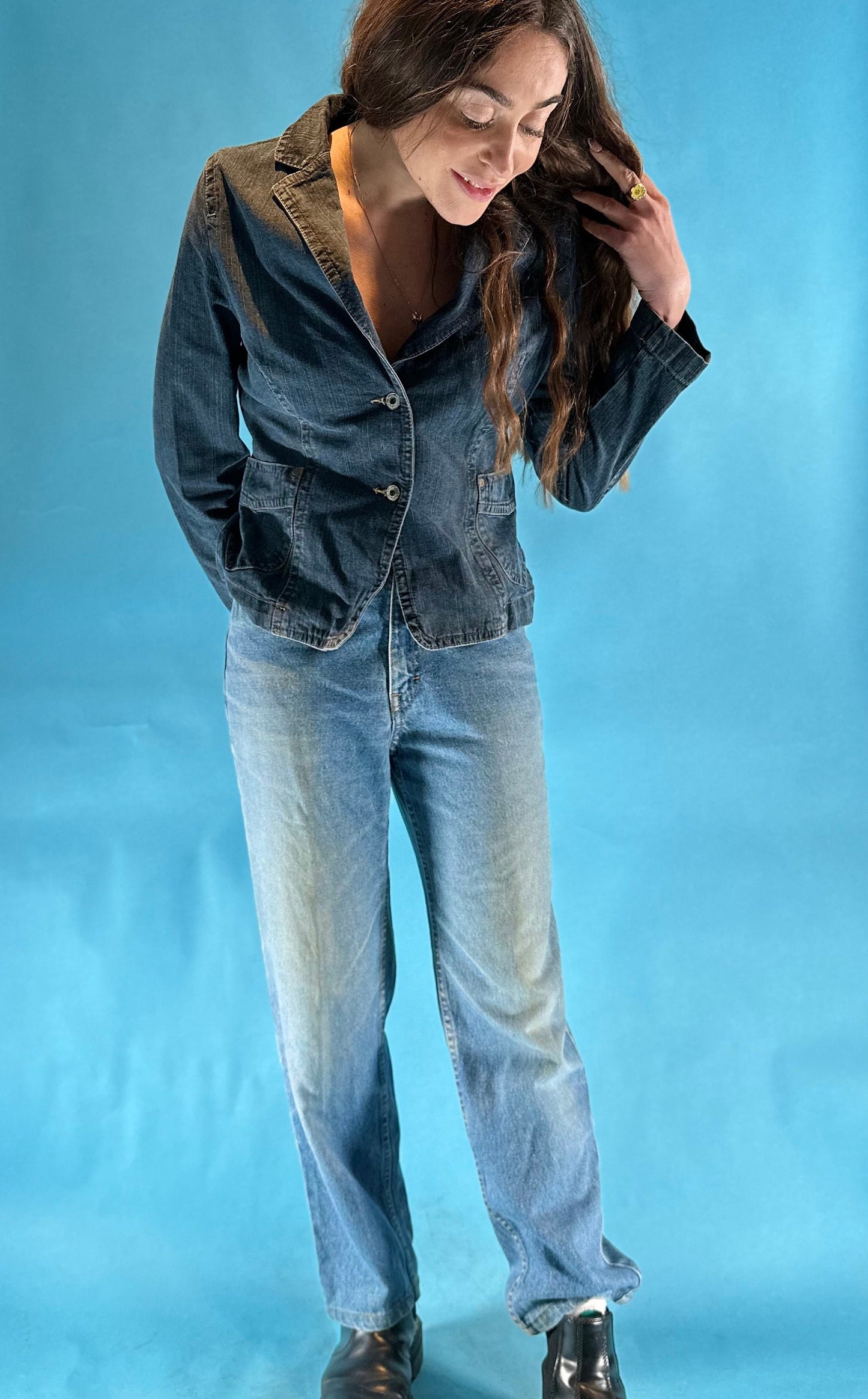 Vintage 1990s Y2K Calvin Klein Straight Leg Mid Rise Denim Jeans.