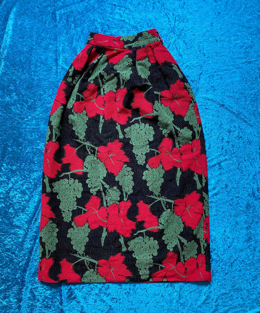 Vintage Thick Grape Print Skirt