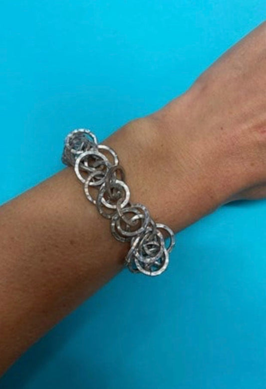 Vintage Silver Circle Bracelet