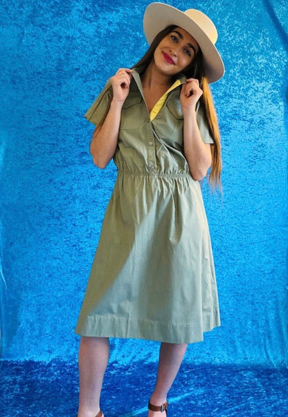 Vintage Green Workwear Dress.