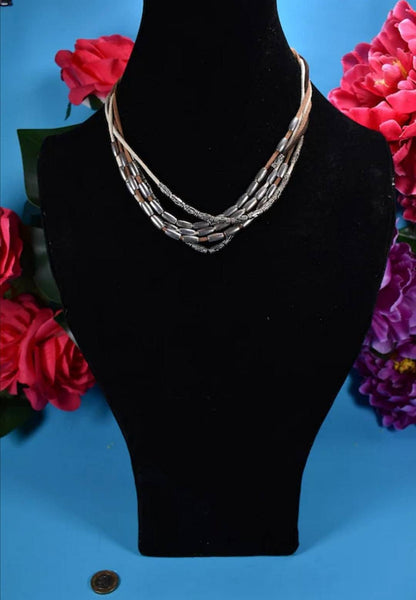 Vintage Multi-layered Silver Necklace