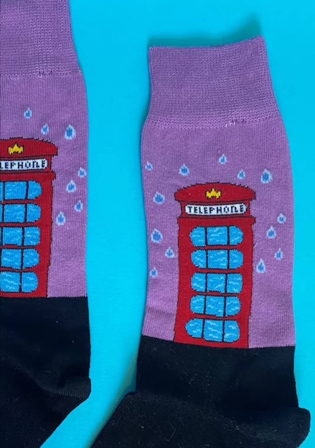 Red Telephone Socks