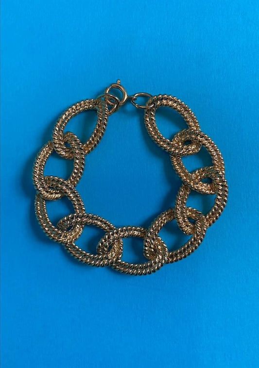 Vintage Gold Plated Chunky Link Bracelet