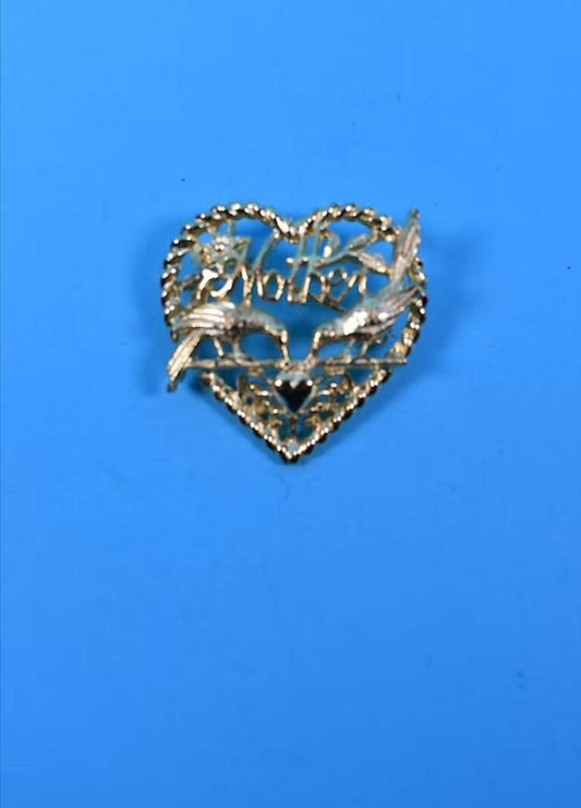 Vintage Gold Plated Mother Brooch