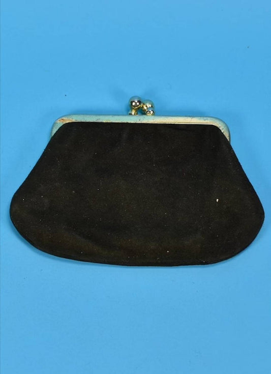 Vintage Mini Black Suede Purse