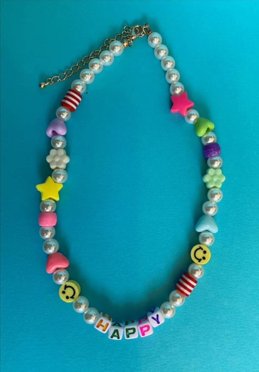 Smiley Bead Happy Necklace