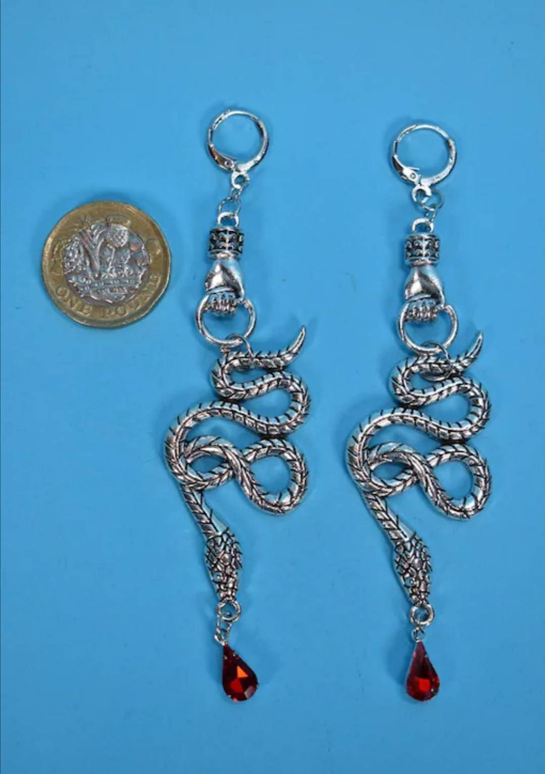 Snake Earrings - Silver