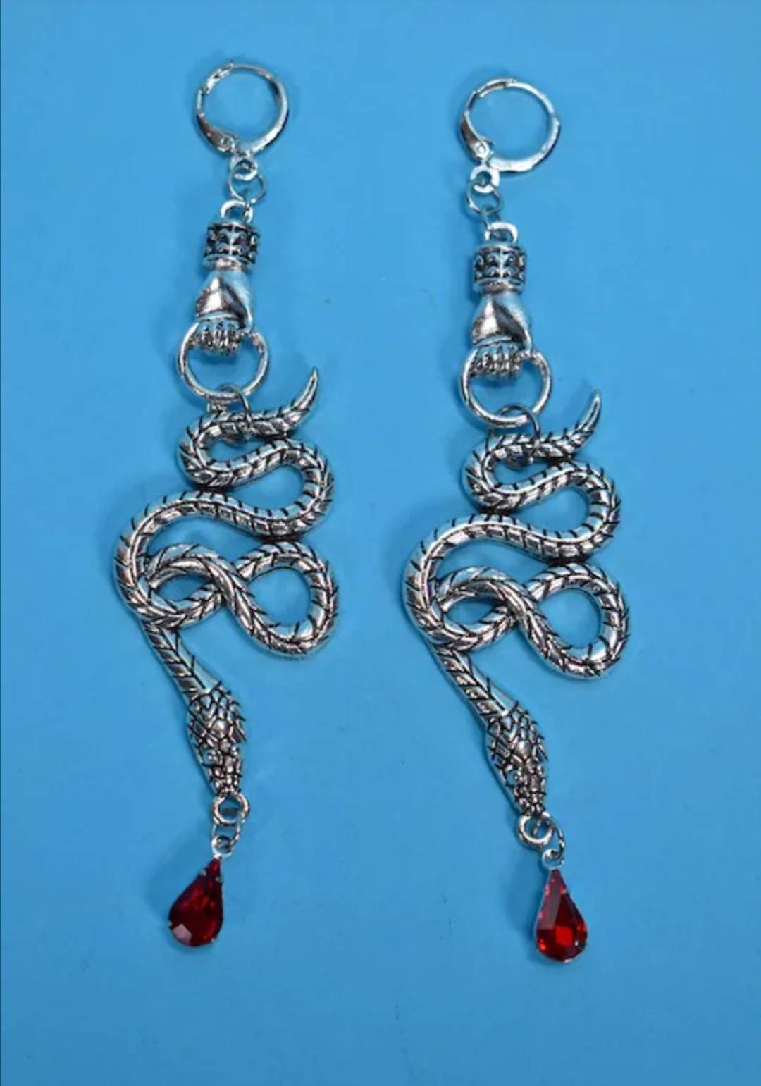 Snake Earrings - Silver