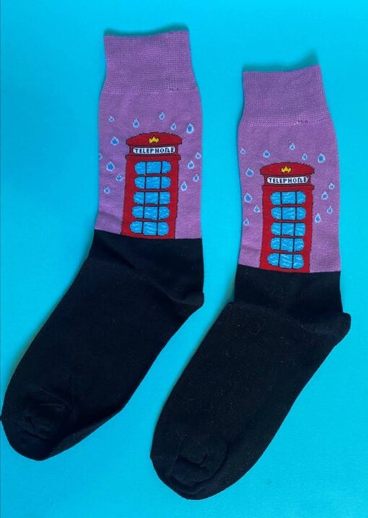 Red Telephone Socks