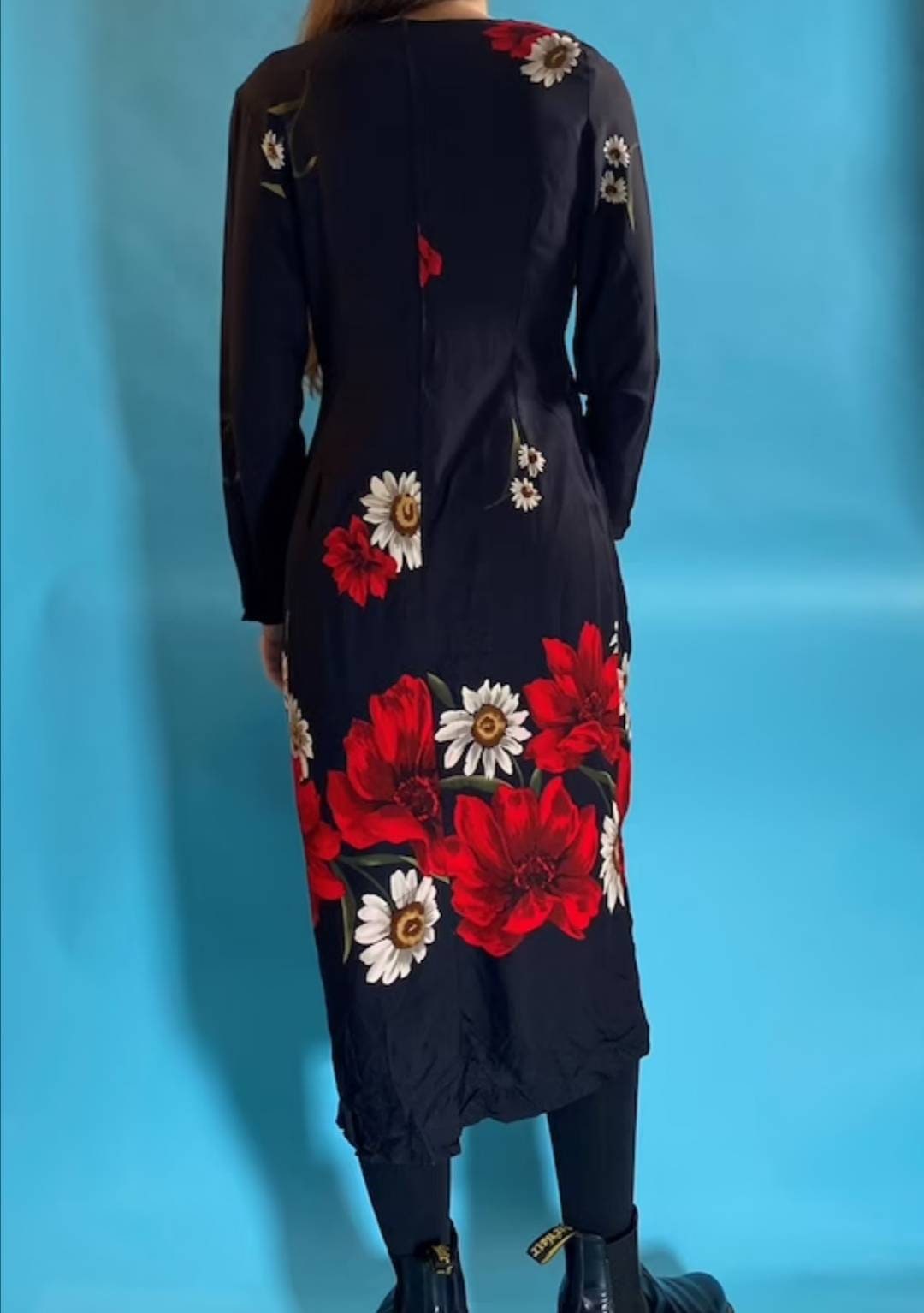 Vintage Red Rose Dress.