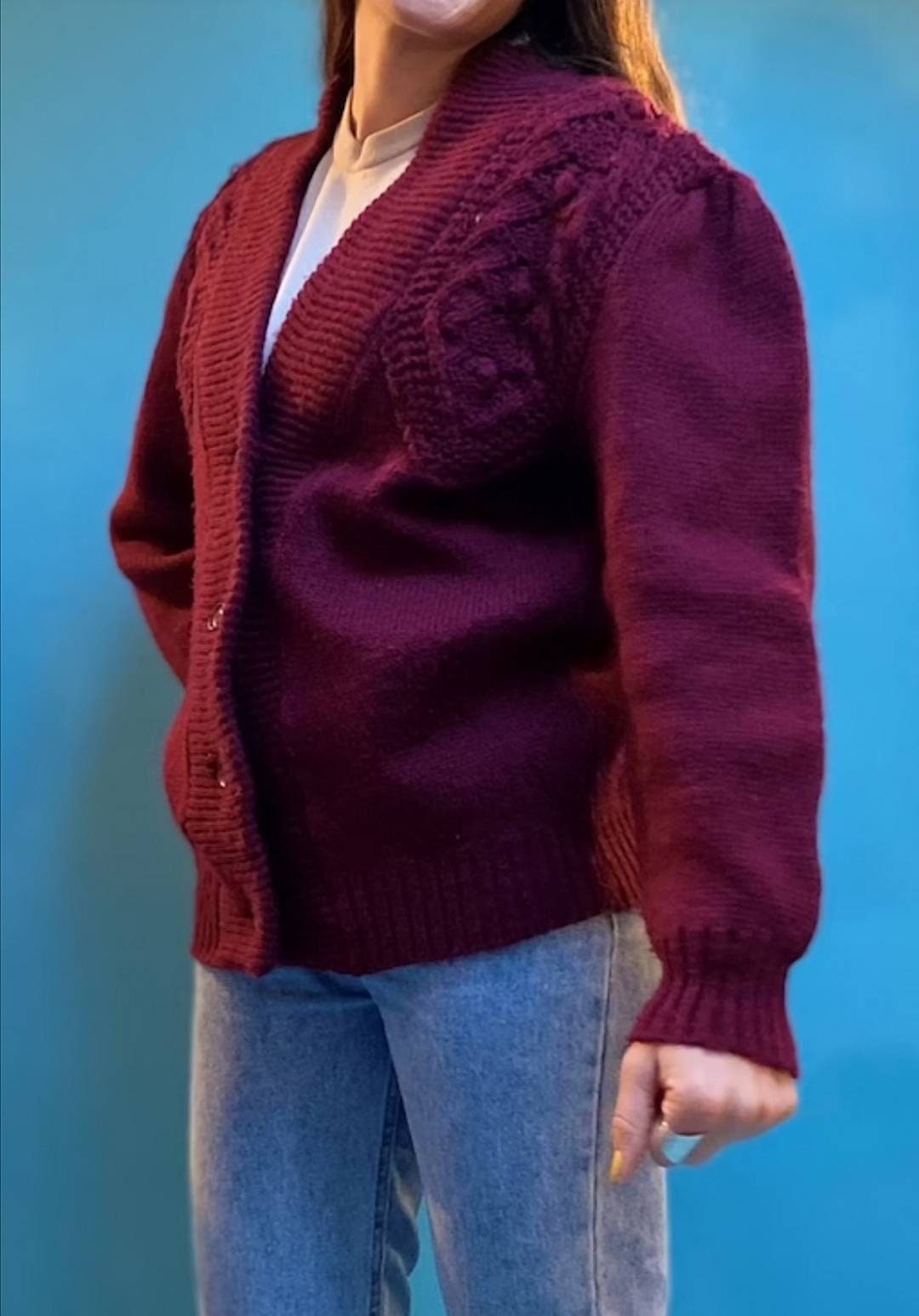 Vintage 80s Knitted Cardigan.