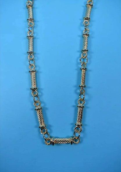 Vintage Gold Plated Rope Link Necklace