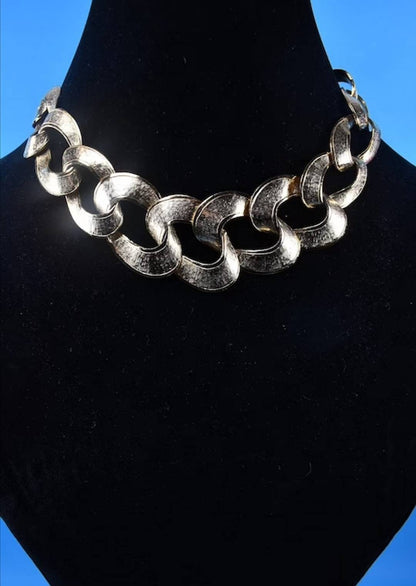Vintage Gold Plated Chunky Necklace