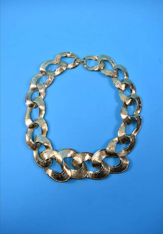 Vintage Gold Plated Chunky Necklace