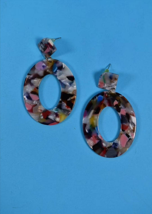 Multicoloured Resin earrings