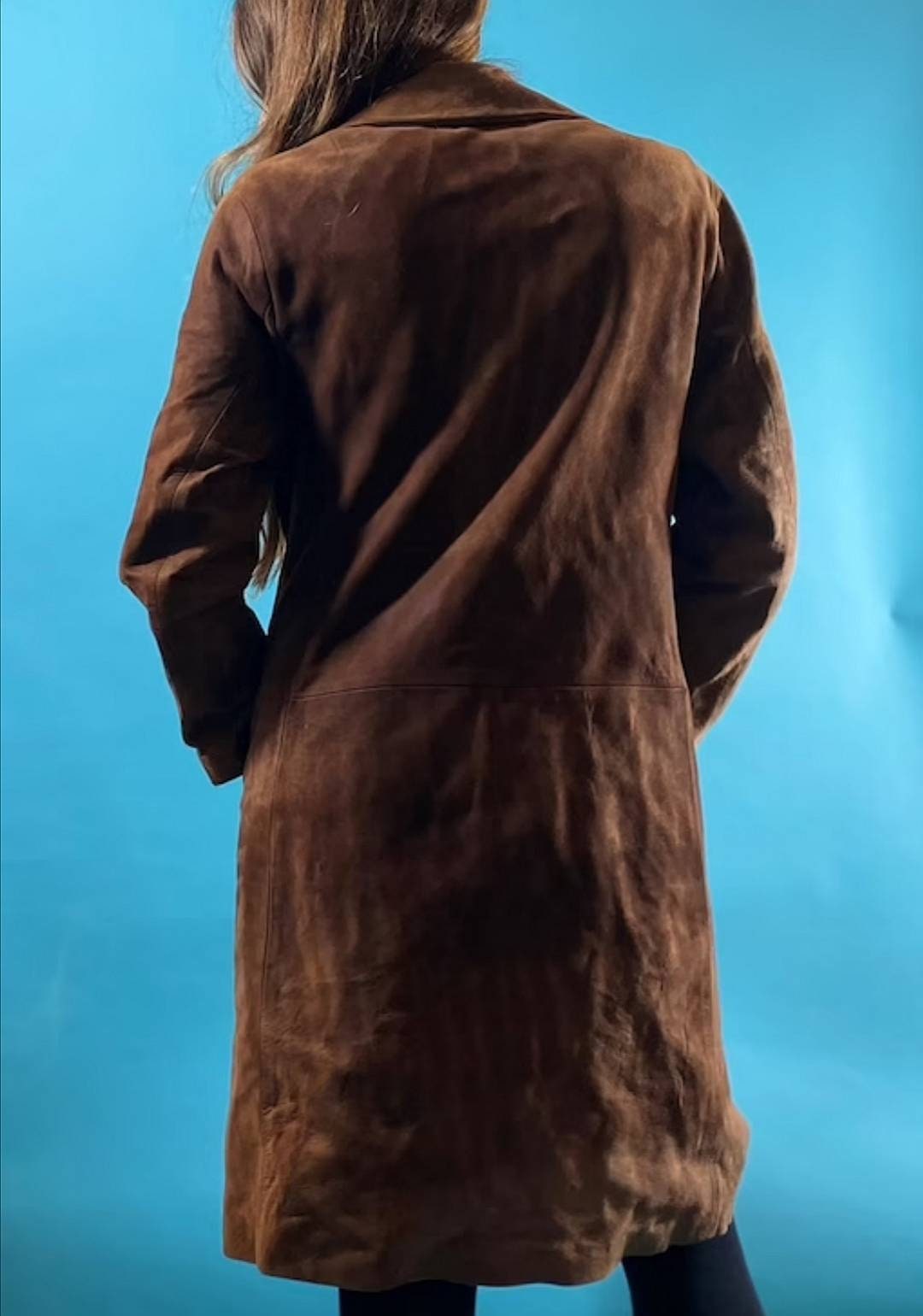 Vintage Brown Suede Coat.