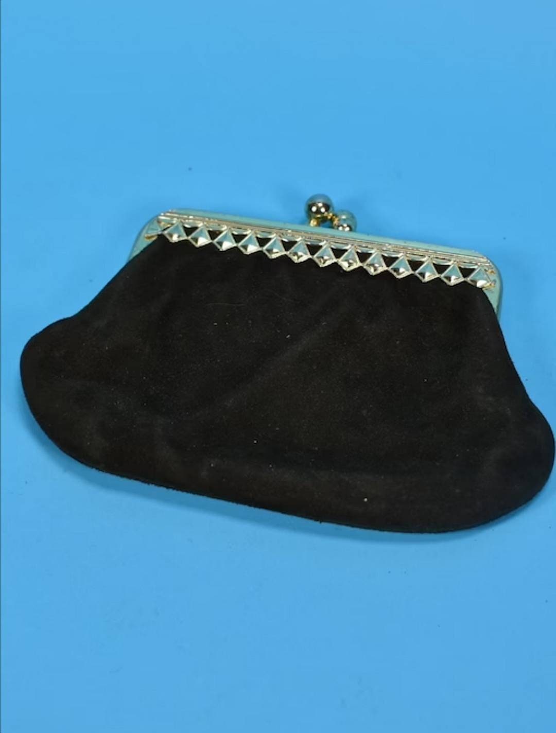 Vintage Mini Black Suede Purse