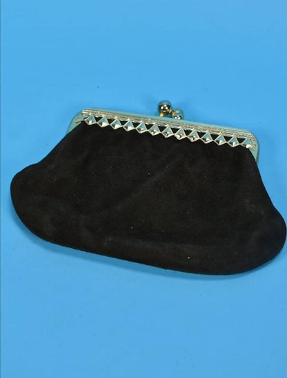 Vintage Mini Black Suede Purse