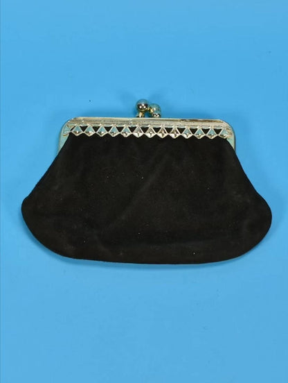 Vintage Mini Black Suede Purse