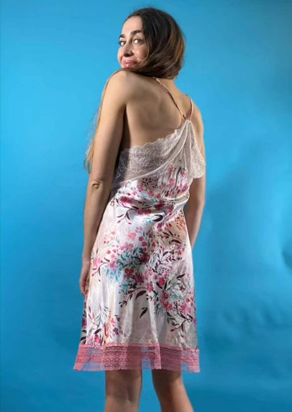 Vintage Y2K Floral Slip Dress.