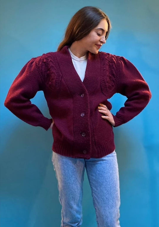 Vintage 80s Knitted Cardigan.
