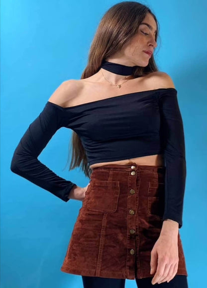 Vintage Y2K Black Crop top