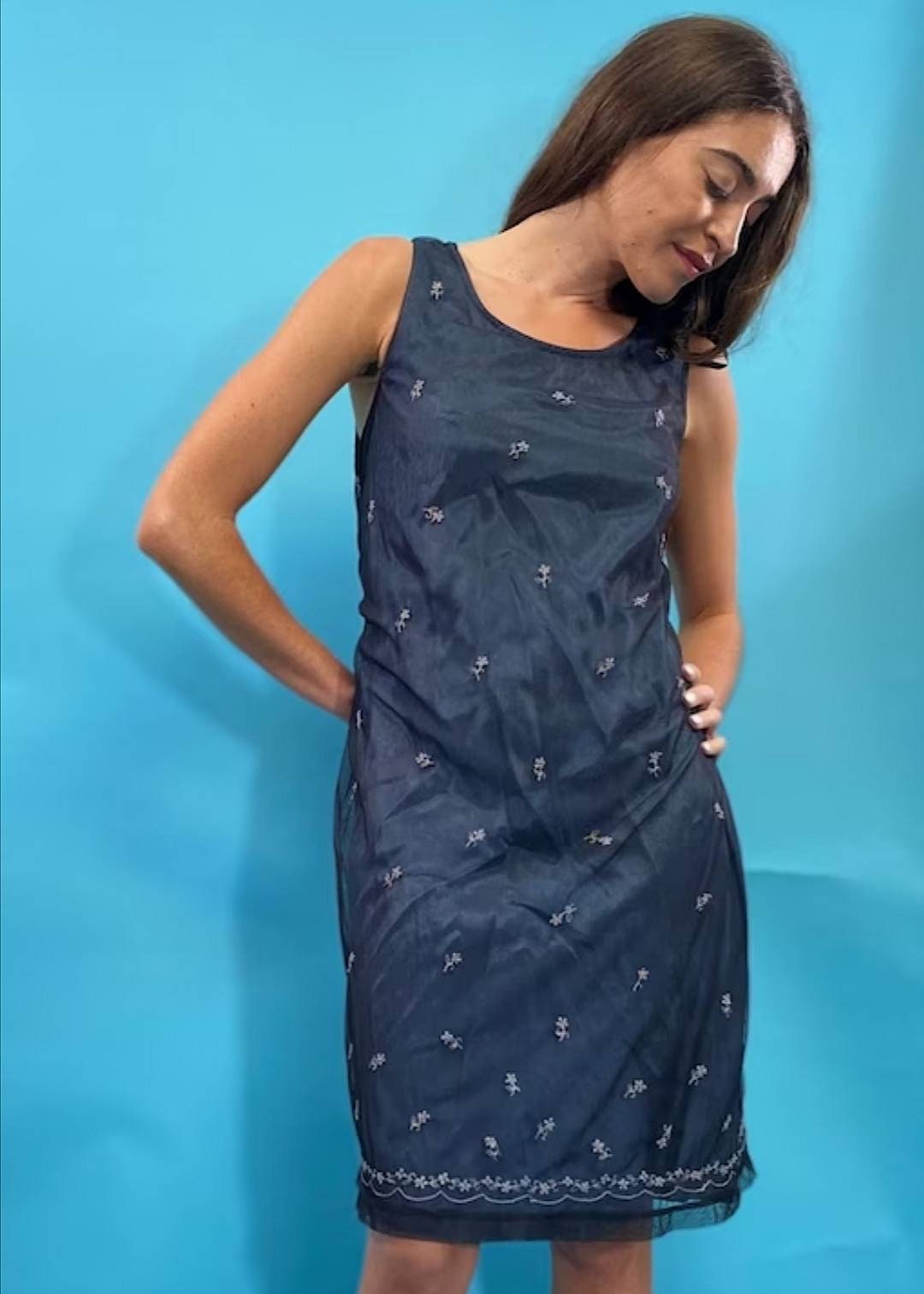 Vintage Floral Mini Dress.