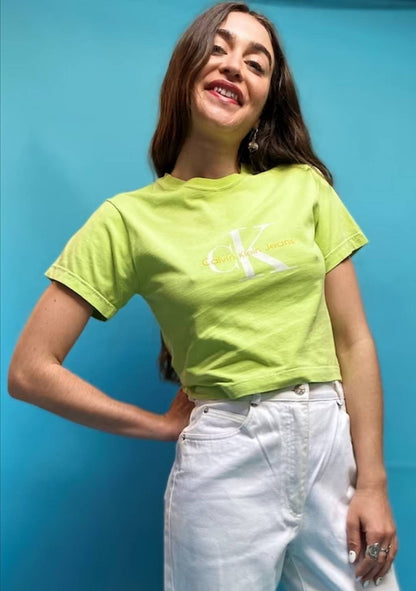 Vintage Y2K CK Calvin Klein Cropped T-shirt.