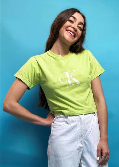 Vintage Y2K CK Calvin Klein Cropped T-shirt.