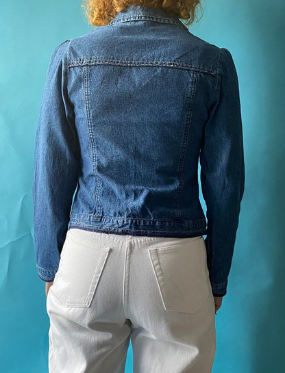 Y2K Petite Denim Biker Style Jacket.