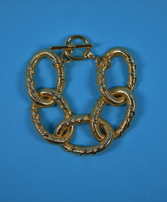 Vintage 90s Chunky Chain Gold Bracelet