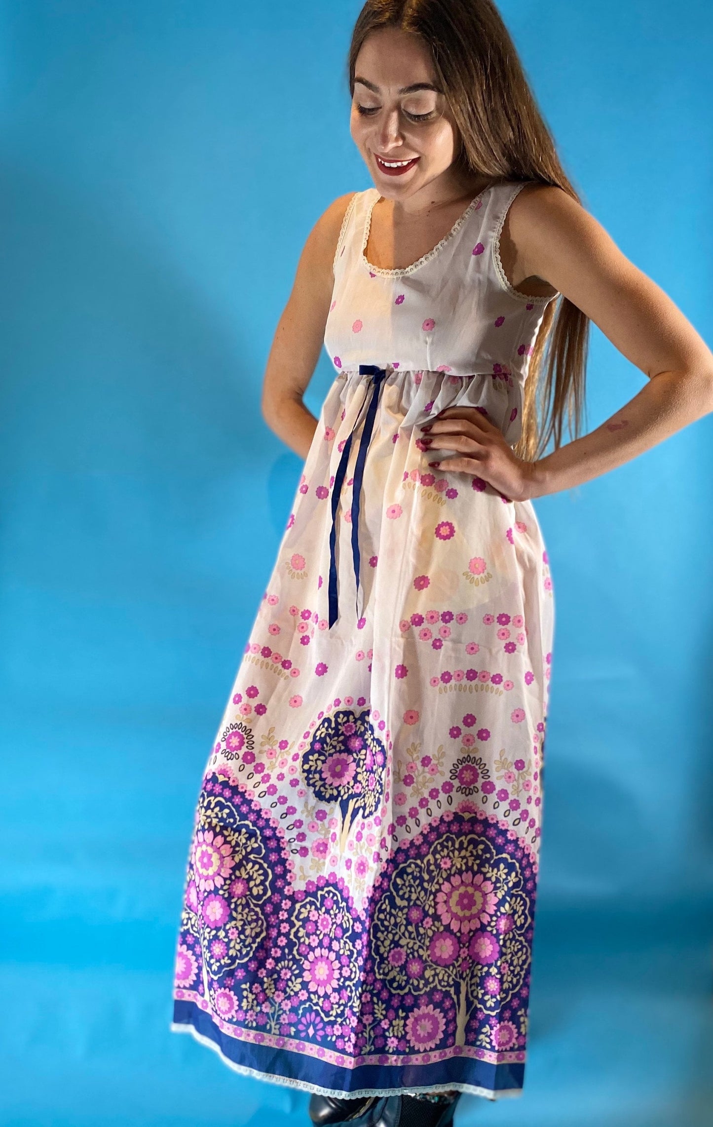 Vintage 70s Floral Dress.
