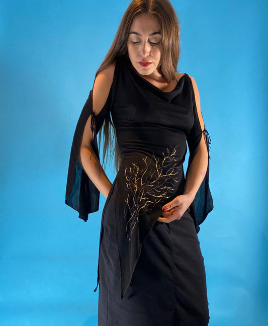 Y2K Black Lace Top.