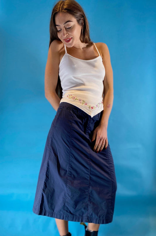 Y2K Cargo Skirt In Navy.