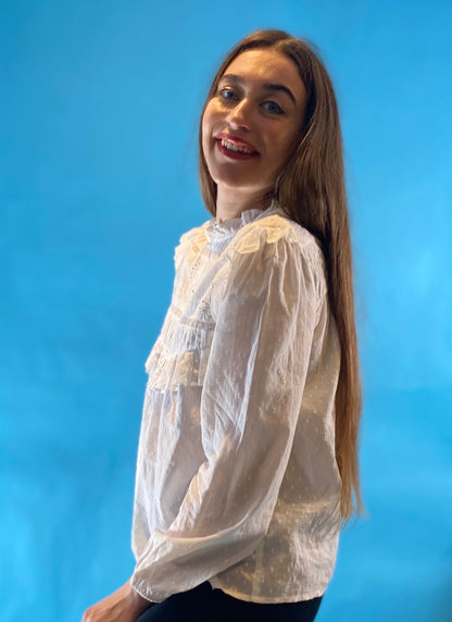 Vintage White Cotton Shirt.