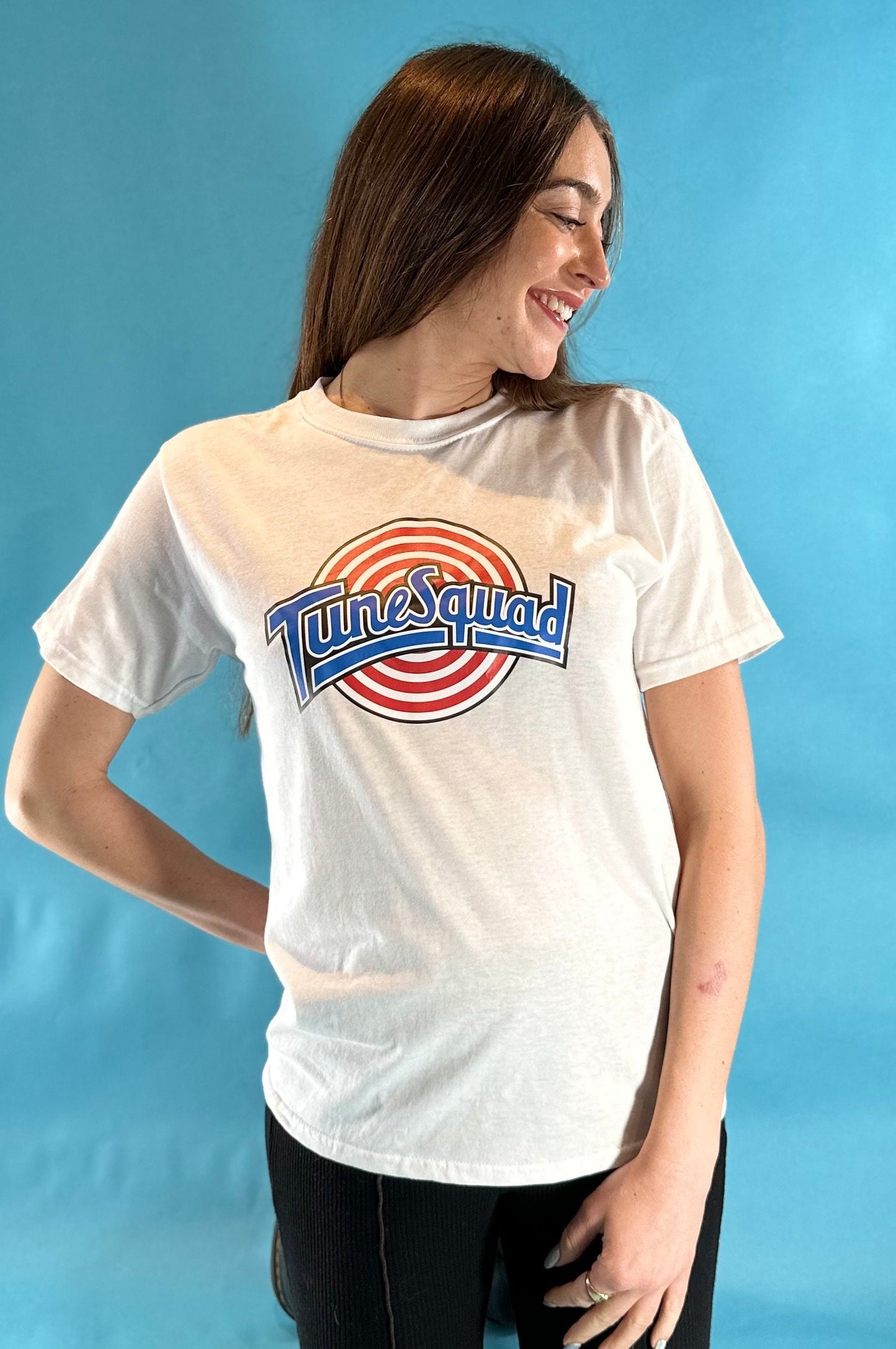 Vintage Y2K Printed TuneSquad T-Shirt.